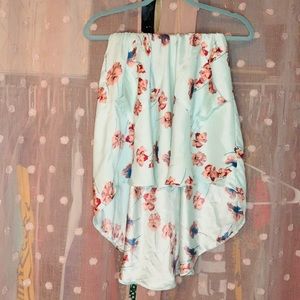 Floral high low skirt w/ pockets size M